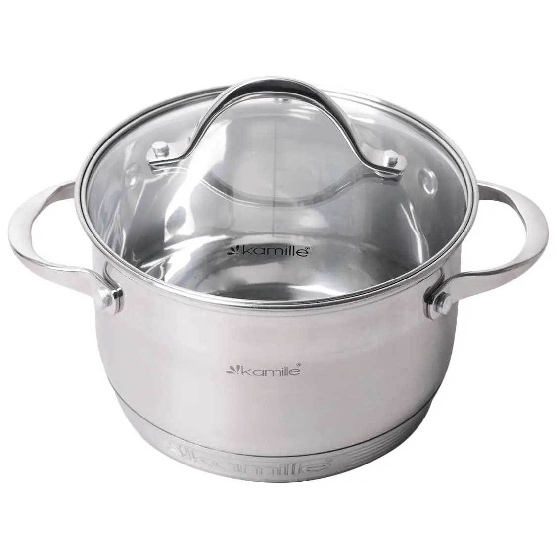 Каструля Kamille 2,1 л з нержавіючої сталі (KM-4717S)